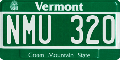 VT license plate NMU320