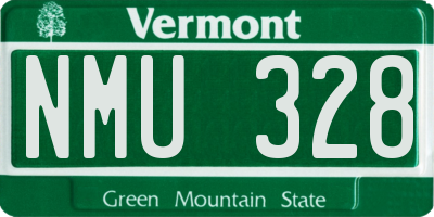 VT license plate NMU328