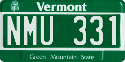 VT license plate NMU331