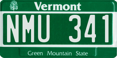 VT license plate NMU341