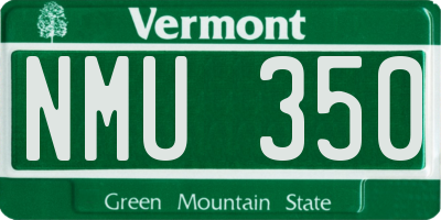 VT license plate NMU350