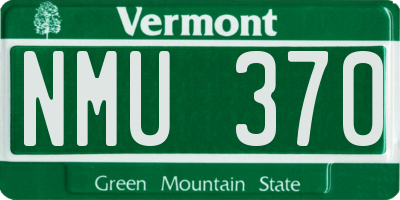 VT license plate NMU370