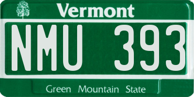 VT license plate NMU393