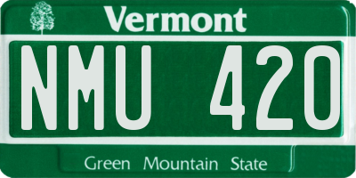 VT license plate NMU420