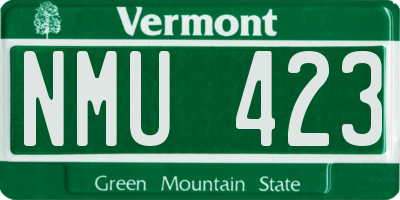 VT license plate NMU423