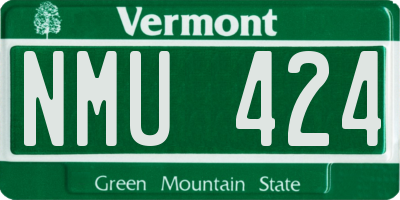 VT license plate NMU424