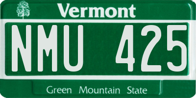 VT license plate NMU425