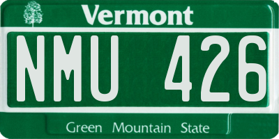 VT license plate NMU426