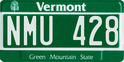 VT license plate NMU428