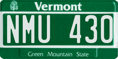 VT license plate NMU430