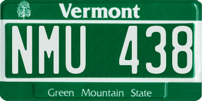 VT license plate NMU438