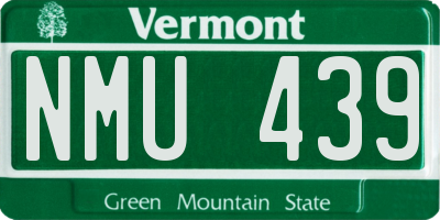 VT license plate NMU439