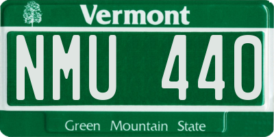 VT license plate NMU440