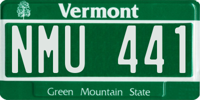 VT license plate NMU441
