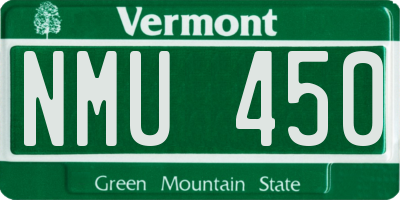 VT license plate NMU450