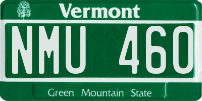 VT license plate NMU460