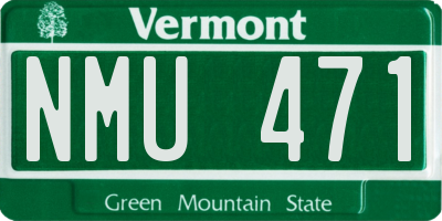 VT license plate NMU471