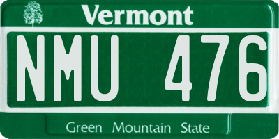 VT license plate NMU476