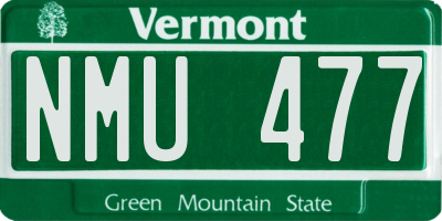 VT license plate NMU477