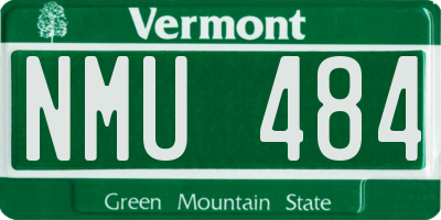 VT license plate NMU484