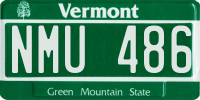 VT license plate NMU486