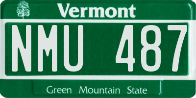 VT license plate NMU487