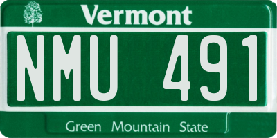 VT license plate NMU491