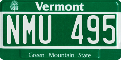 VT license plate NMU495