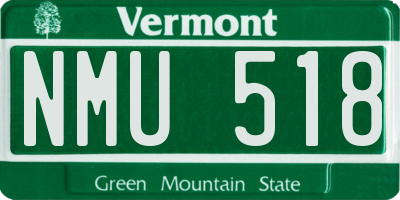 VT license plate NMU518