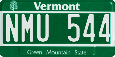 VT license plate NMU544