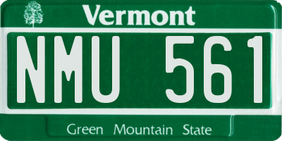 VT license plate NMU561
