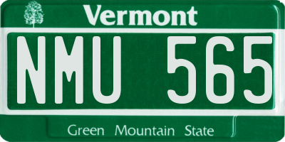 VT license plate NMU565