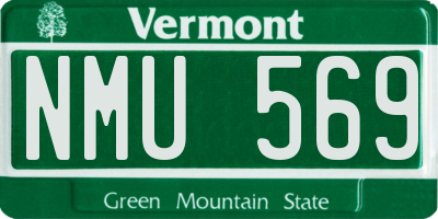 VT license plate NMU569