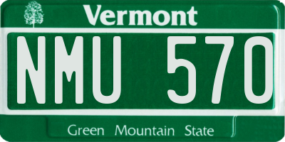 VT license plate NMU570