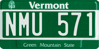 VT license plate NMU571