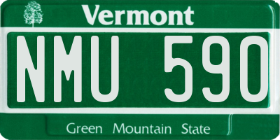 VT license plate NMU590