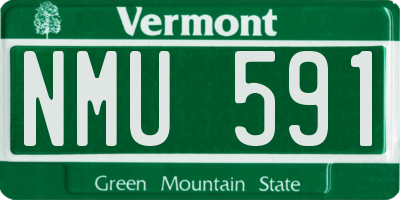 VT license plate NMU591
