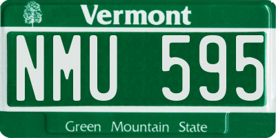 VT license plate NMU595