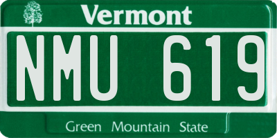 VT license plate NMU619