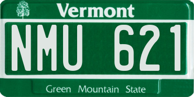 VT license plate NMU621