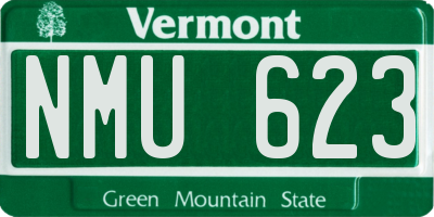 VT license plate NMU623