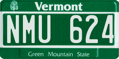 VT license plate NMU624