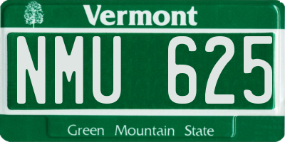 VT license plate NMU625