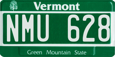 VT license plate NMU628