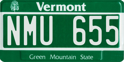 VT license plate NMU655