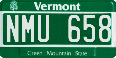 VT license plate NMU658