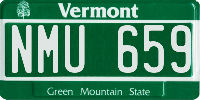 VT license plate NMU659