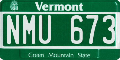 VT license plate NMU673