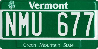 VT license plate NMU677