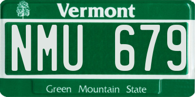 VT license plate NMU679